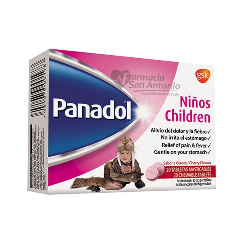 PANADOL NIÑO X 20 TABS