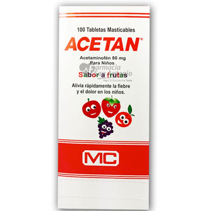 UNIDAD MC ACETAN 80MG TABS