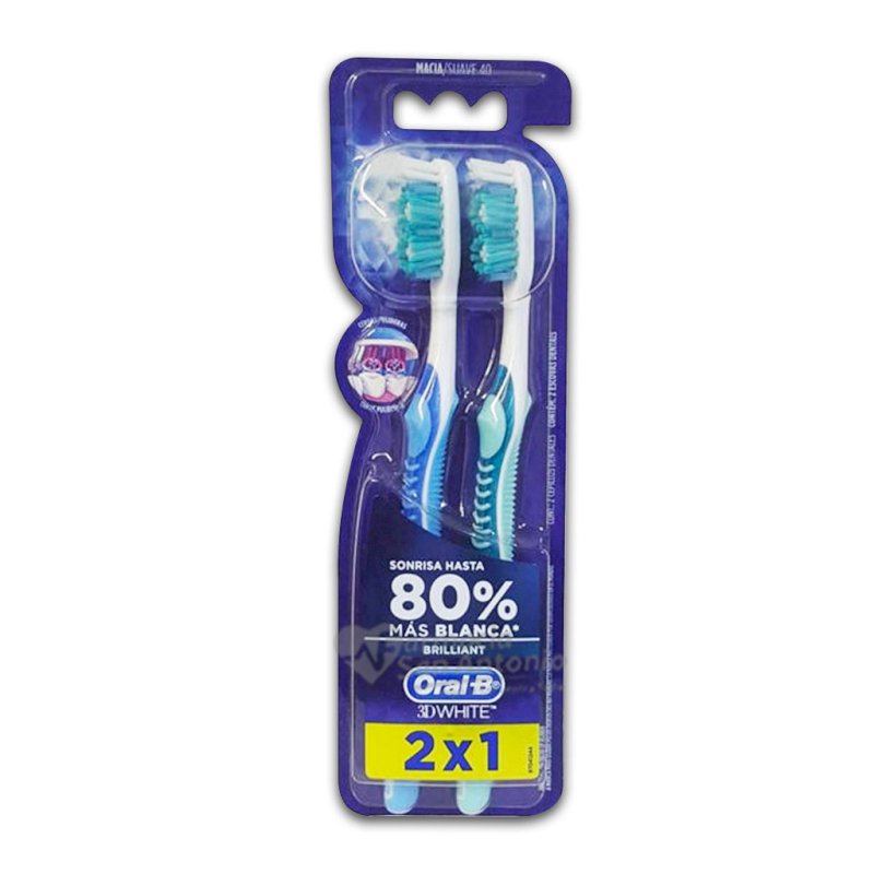 ORAL B CEPILLO 3D WHITE 2X1