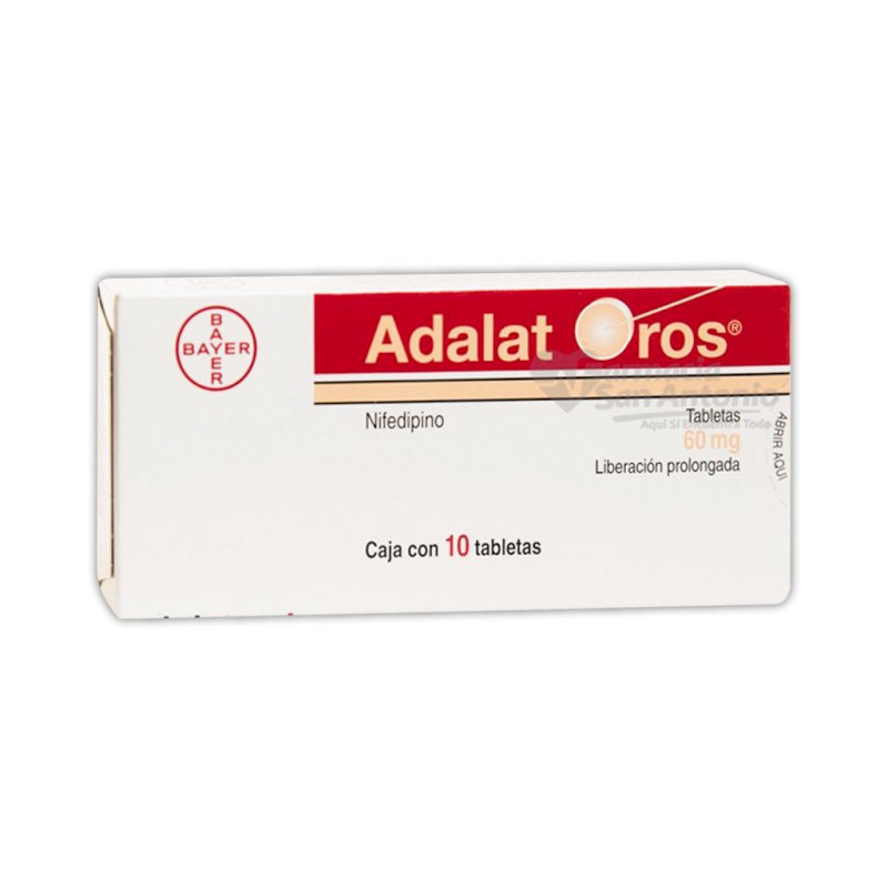 ADALAT OROS 60MG X 10 TABLETAS