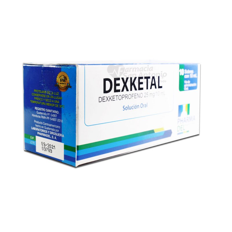 UNIDAD PHARMADEL DEXKETAL (DEXKETOPRO) AMP BB X10*