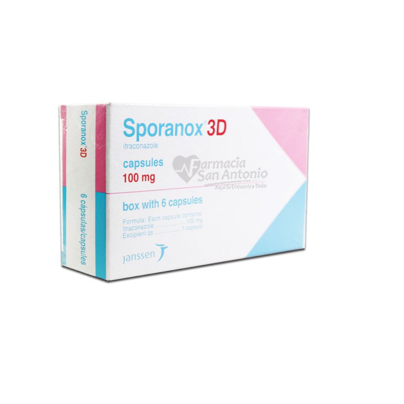 SPORANOX 3D 100 MG X 6 CAP