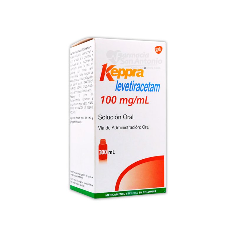 KEPPRA 100MG FCO 300 ML