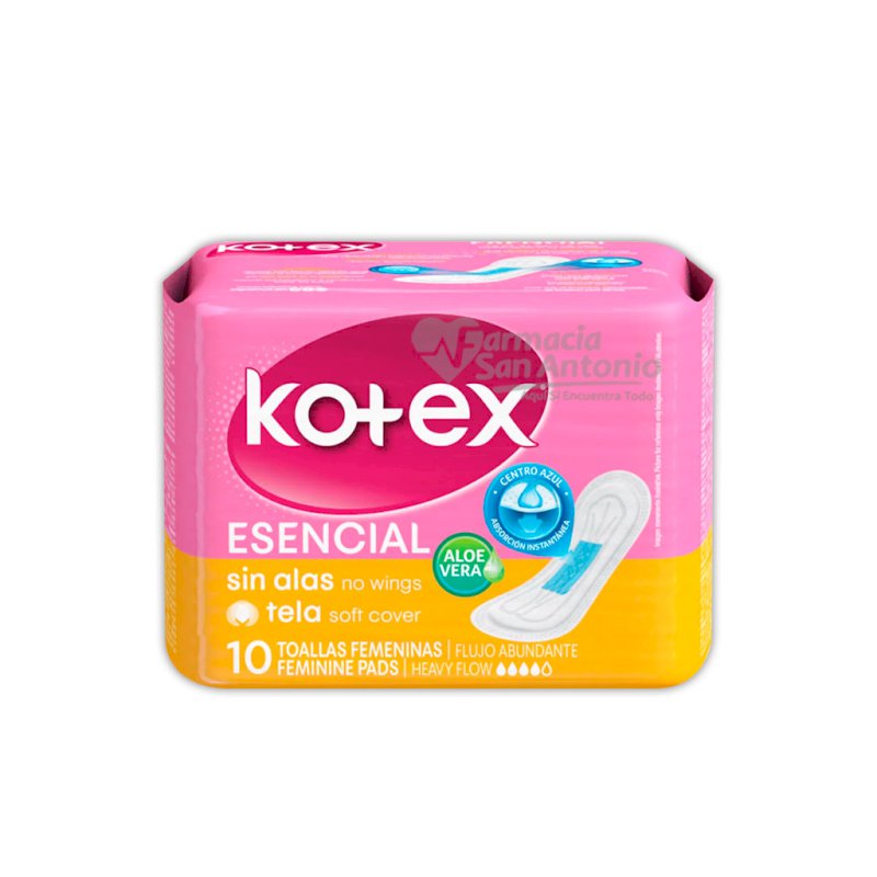 KOTEX ESENCIAL N S/A X 10