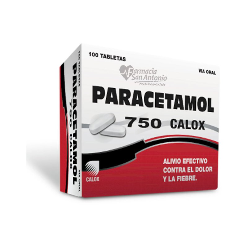 PARACETAMOL CALOX 750MG X 100 TABS