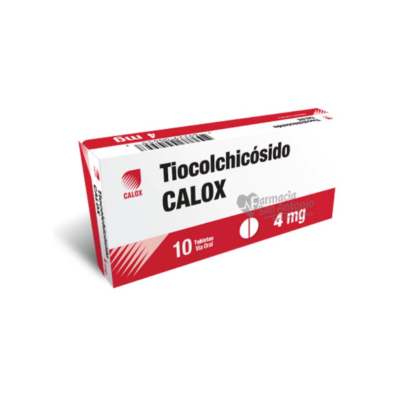 UNIDAD CALOX TIOCOLCHICOSIDO 4MG X 10 TABS