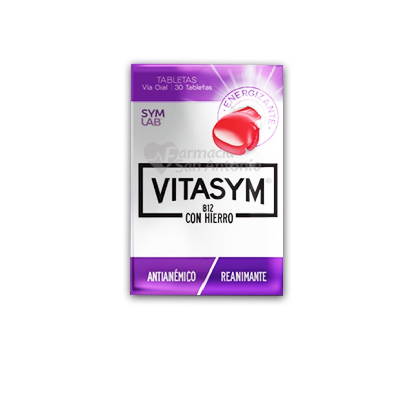 VITASYM B12/HIERRO X 30 TABS