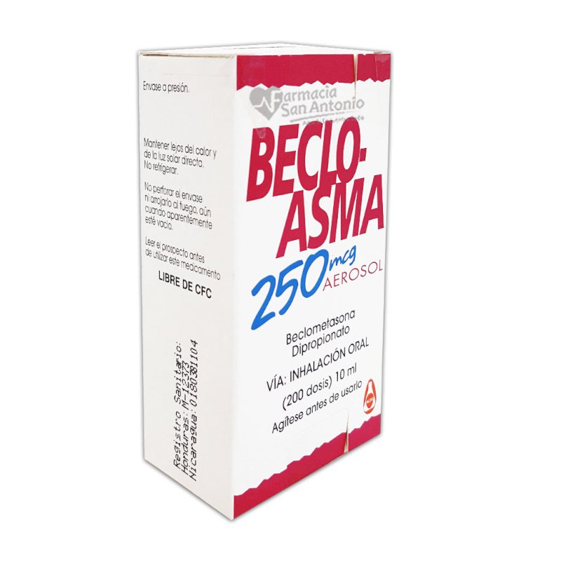 BECLO-ASMA 250 MCG AEROSOL 10ML