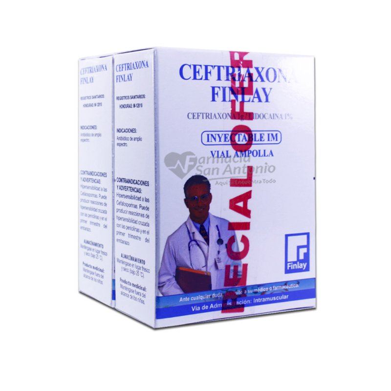 CEFTRIAXONA FINLAY 1G I.M.