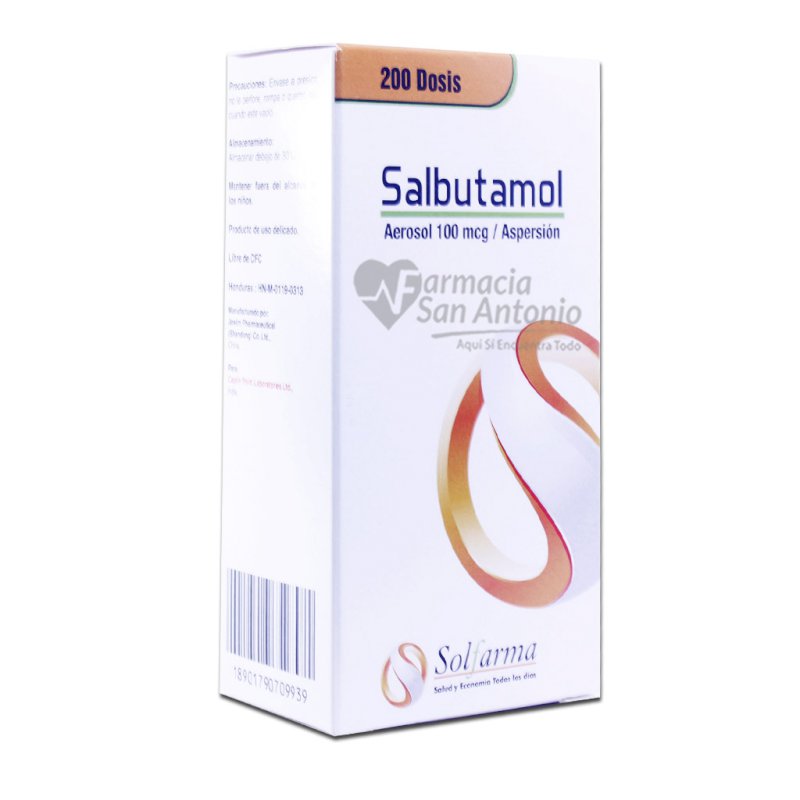 SALBUTAMOL SOLF INHANADOR X 100 DOSIS