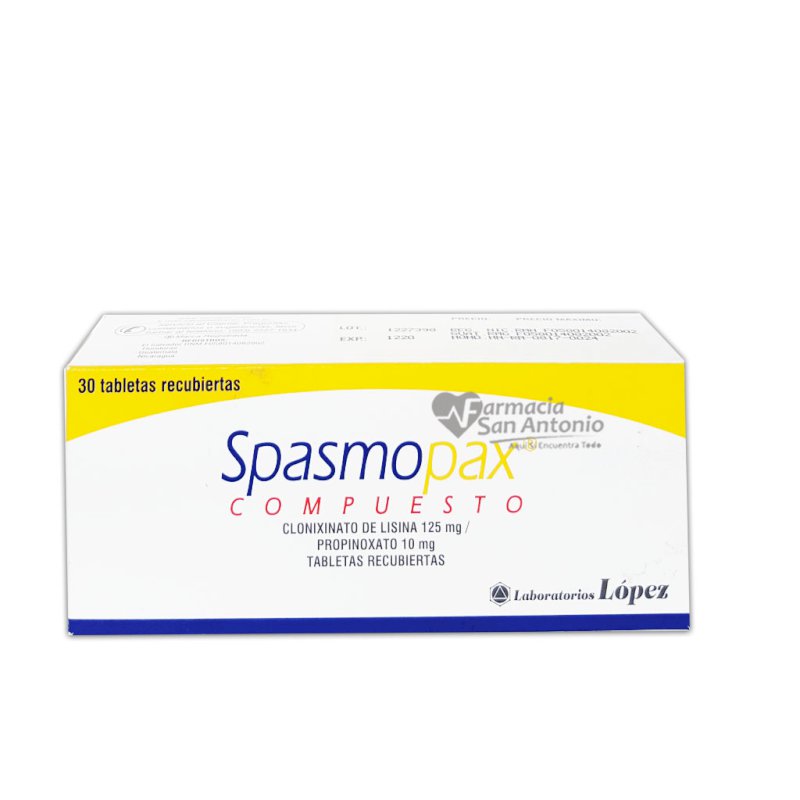 UNIDAD SPASMOPAX COMPUESTO X 30 TAB