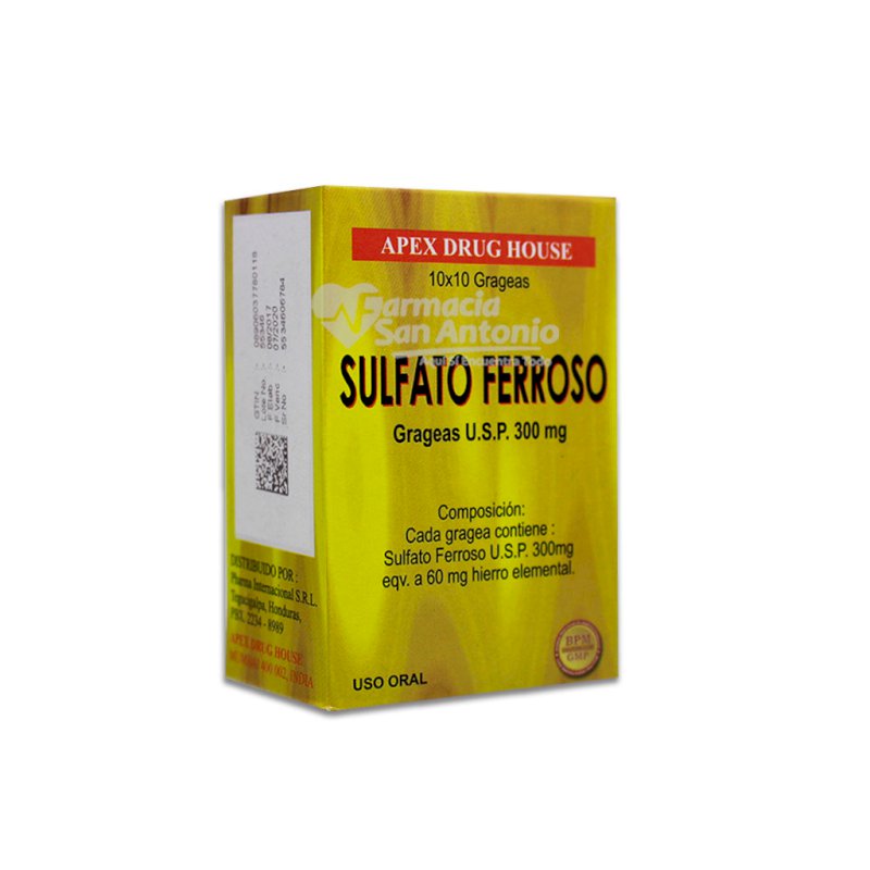 SULFATO FERROSO 300MG X 100 TAB