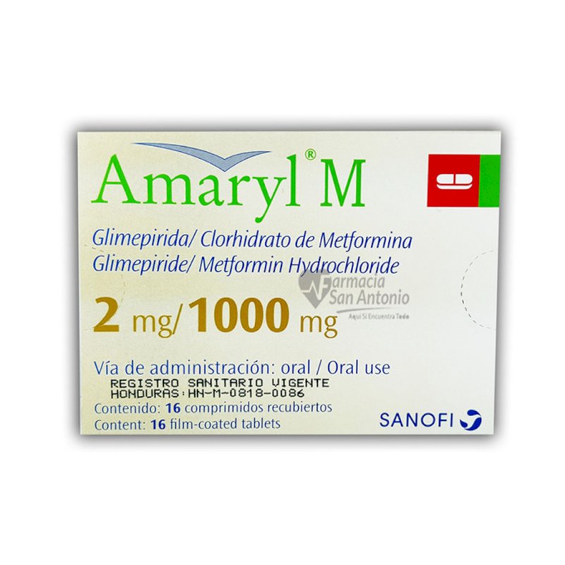 AMARYL M 2/1000MG X 16 COMP