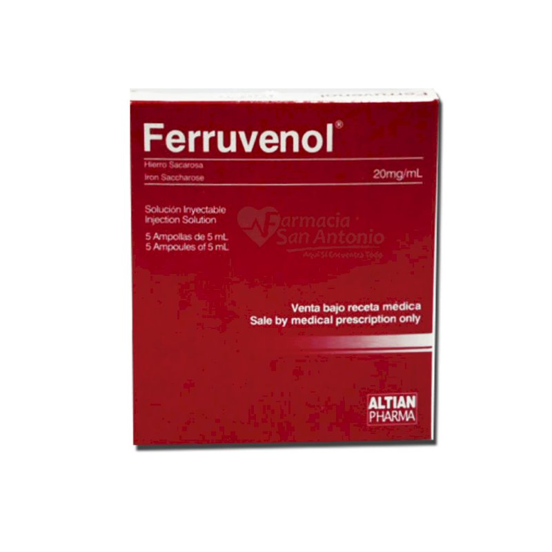FERRUVENOL X 5 AMPOLLAS 5ML