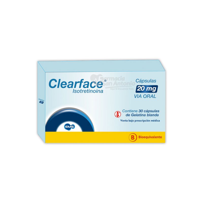 CLEARFACE 20 MG X 30 CAPS