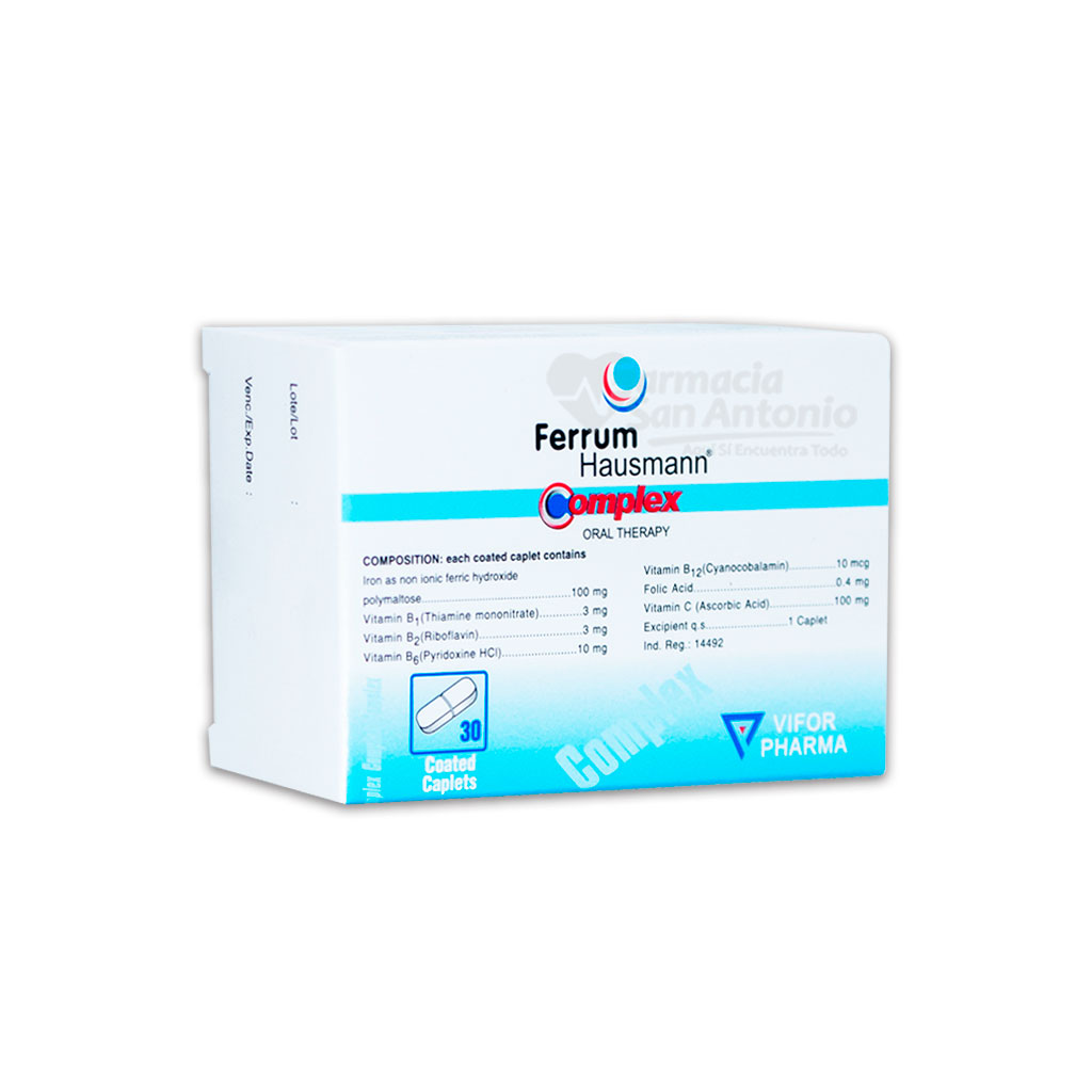 FERRUM HAUSMAN COMPLEX X 30 TABS & Farmacia San Antonio